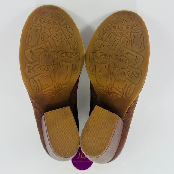 Korks Women's Gemini Rusted Brown Snake Leather Ankle Booties KR0004206 Size 7.5 - Picture 9 of 10